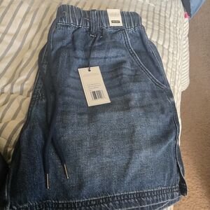 Judy Blue Dark Indigo Denim Skirt with Branded Patch